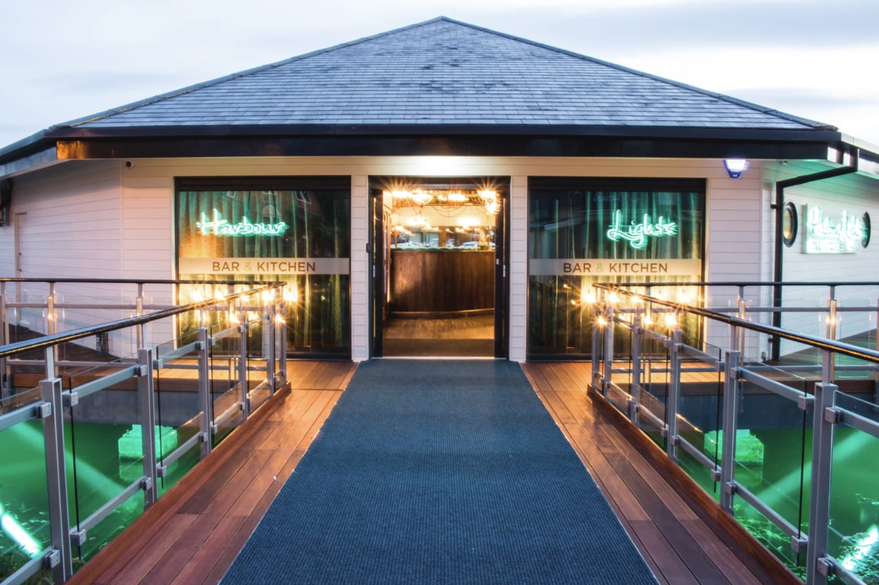 Harbour Lights Bar & Kitchen entrance at Burton Waters
